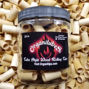 Organitubes Tube Style Wood Rolling Tips - Fatty Size 100pc Jar