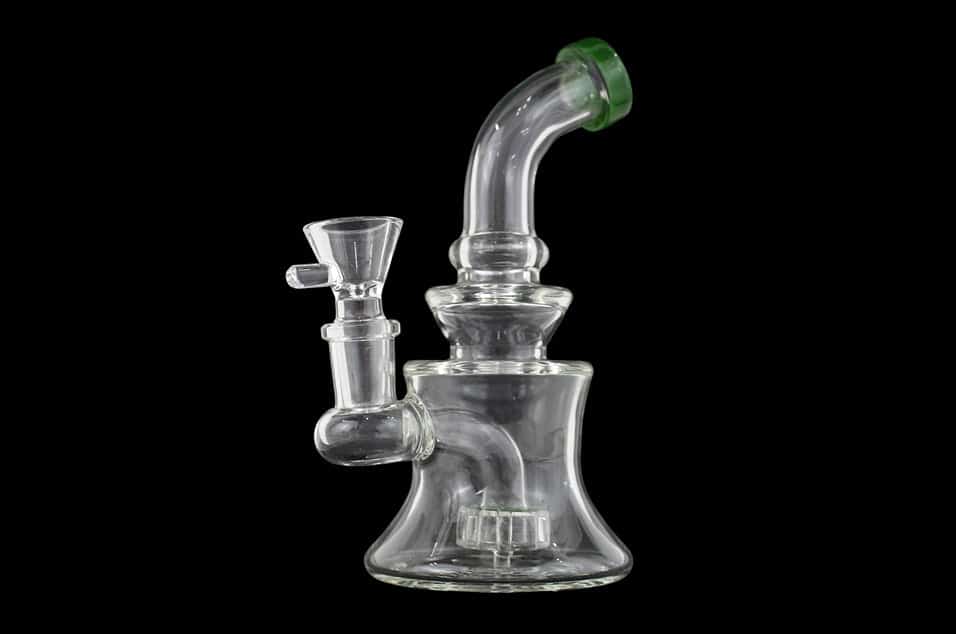 6" Bent Glass Shower Perk Water Pipe