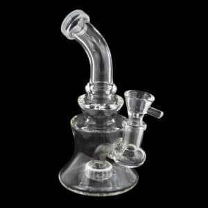 6" Bent Glass Shower Perk Water Pipe