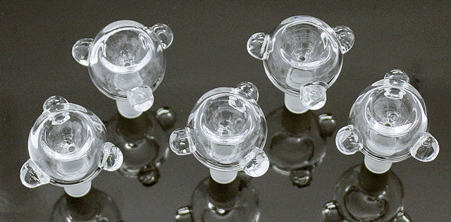 10ct 14mm Clear Glass On Glass Bowl