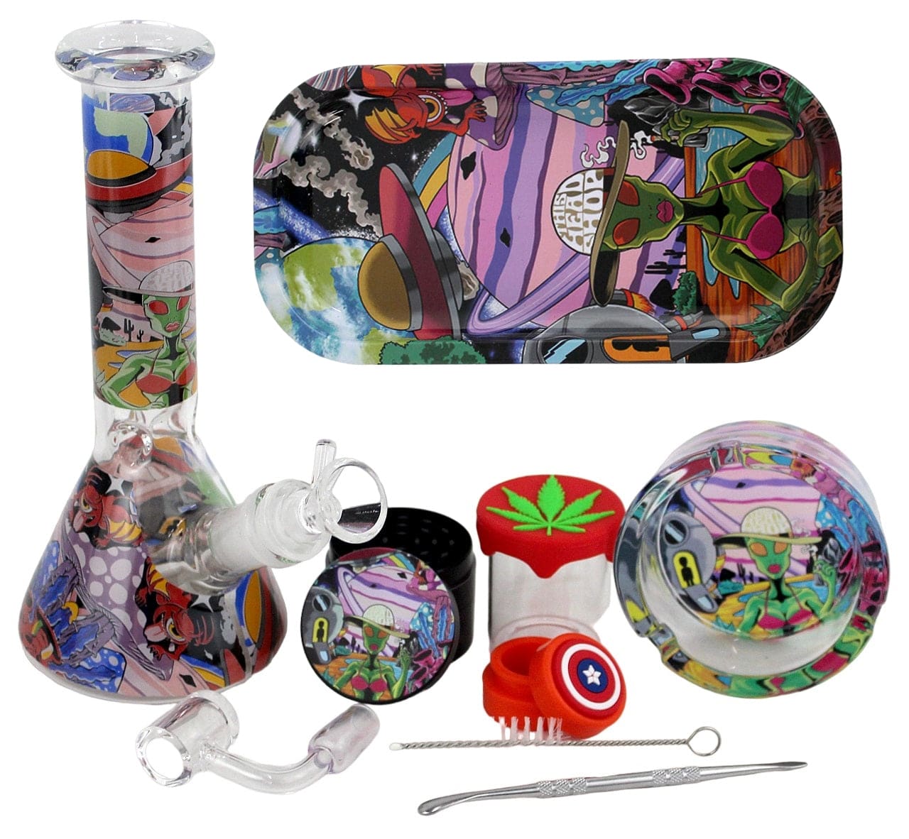 BUY 2 GET 1 FREE Beaker Water Pipe 11pc Gift Set - Image 10