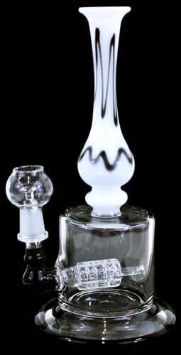 9.5" 14mm Cage Perk Swirl Art Water Pipe