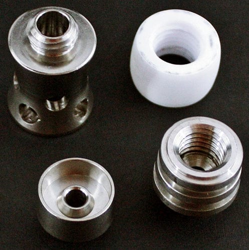 19mm Ceramic In The Middle Domeless Titanium Nail With Holes On Side Female