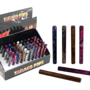 Metal Pipe One HItter Chillum - Mix Colors Design 50pk