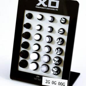 24ct XO 2G 0G 00G Spike Earring