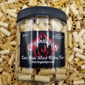 Organitubes Tube Style Wood Rolling Tips - Original Size 300pc Jar