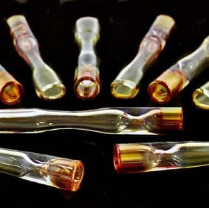 10ct 3.5" Whale Tale Gold Fuming 1 Hitter Chillum