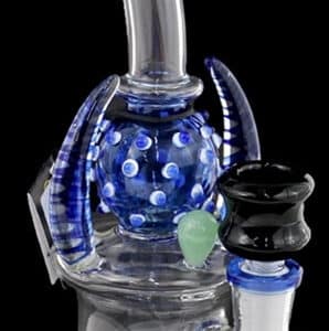 8" Horned Marble Eyes Water Pipe