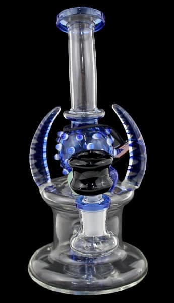 8" Horned Marble Eyes Water Pipe