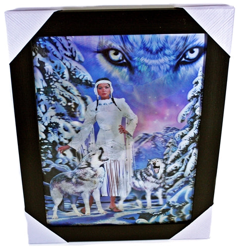 3D Lenticular Picture Frame Indian Maiden Triple Image 341