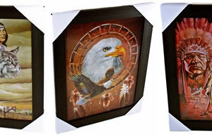 3D Lenticular Picture Frame Indian Eagle Triple Image 348