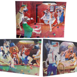 3ct Lenticular 3D Image Holographic Poster - Dogs Playing Poker