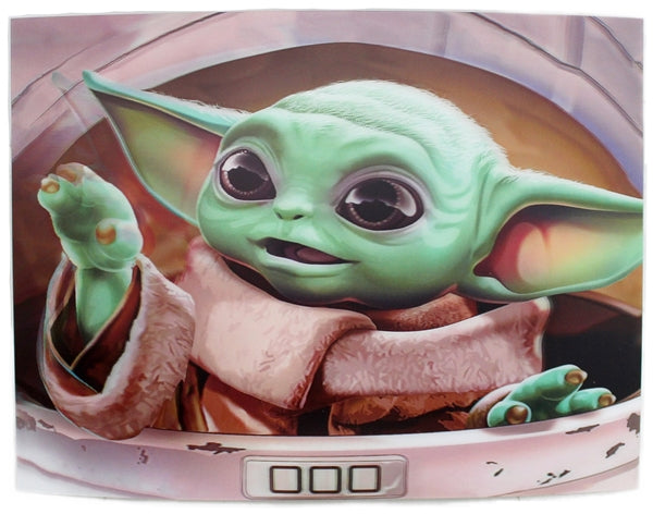 3ct Lenticular 3D Image Holographic Poster - Baby Yoda Grogu