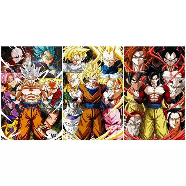 3ct Lenticular 3D Image Holographic Poster - Dragon Ball Z - Transformations