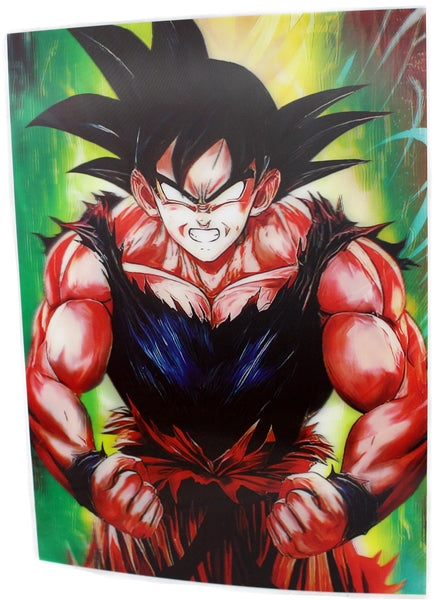 3ct Lenticular 3D Image Holographic Poster - Dragon Ball Z - Goku - Transformed At Last