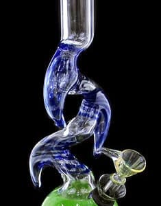 10" Triple Horn Zong Color Art US Made Water Pipe
