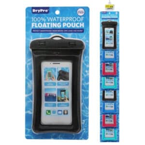 DryPro Waterproof Smartphone Pouch with Strap 8pc Clip Strip Display