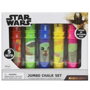 Star Wars Mandalorian Baby Yoda 5pc Jumbo Chalk Sticks with Holders