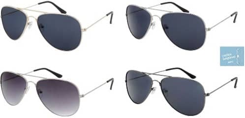 12ct Unisex Aviator Sunglasses AVBSMK