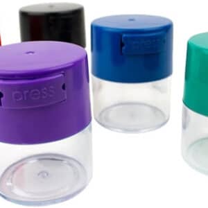 5ct Acrylic Air Tight Vacuum Jar - 4oz Assortment