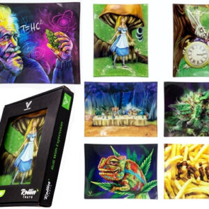 V Syndicate Tempered Shatter Resistant Glass Rolling Tray - Small