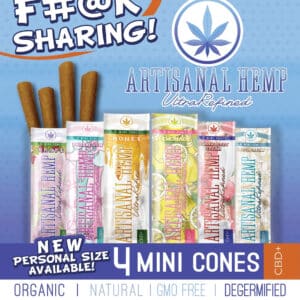Artisanal Hemp UltraRefined Non-Cracking Mini Cones 15pk