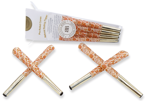 Beautiful Burns 8pk Pre-Rolled 98mm Designer Cones - Orange Opulence