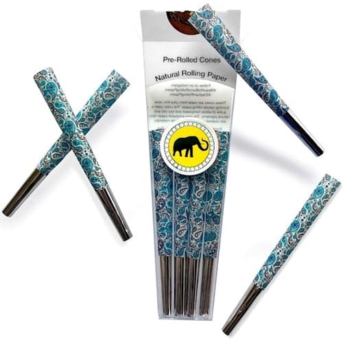 Beautiful Burns 8pk Pre-Rolled 98mm Designer Cones - Periwinkle Paisley