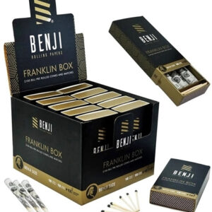 Benji 100 Dollar Bill Pre Rolled Cones Franklin Matchbox 10pk