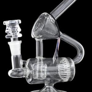 8" Bent Neck Honeycomb Perk Recycler Water Pipe
