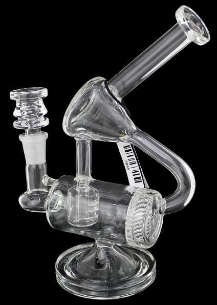 8" Bent Neck Honeycomb Perk Recycler Water Pipe