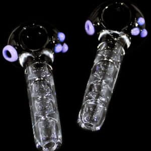 2ct 3" Pinched Glass Chamber Tube Spoon