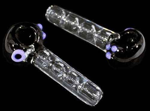 2ct 3" Pinched Glass Chamber Tube Spoon