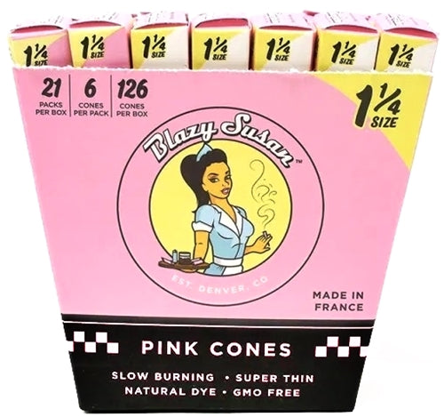 Blazy Susan 1 1-4 Pink Cones - 21pk