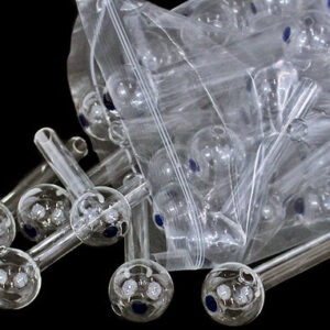 40ct 4" 12mm Blue Dot Glass Oil Burner