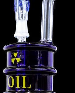 6" Blue Oil Drum 10mm Oil Rig Water Pipe