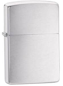Zippo Lighter - Reg Brush Finish Chrome $19.95