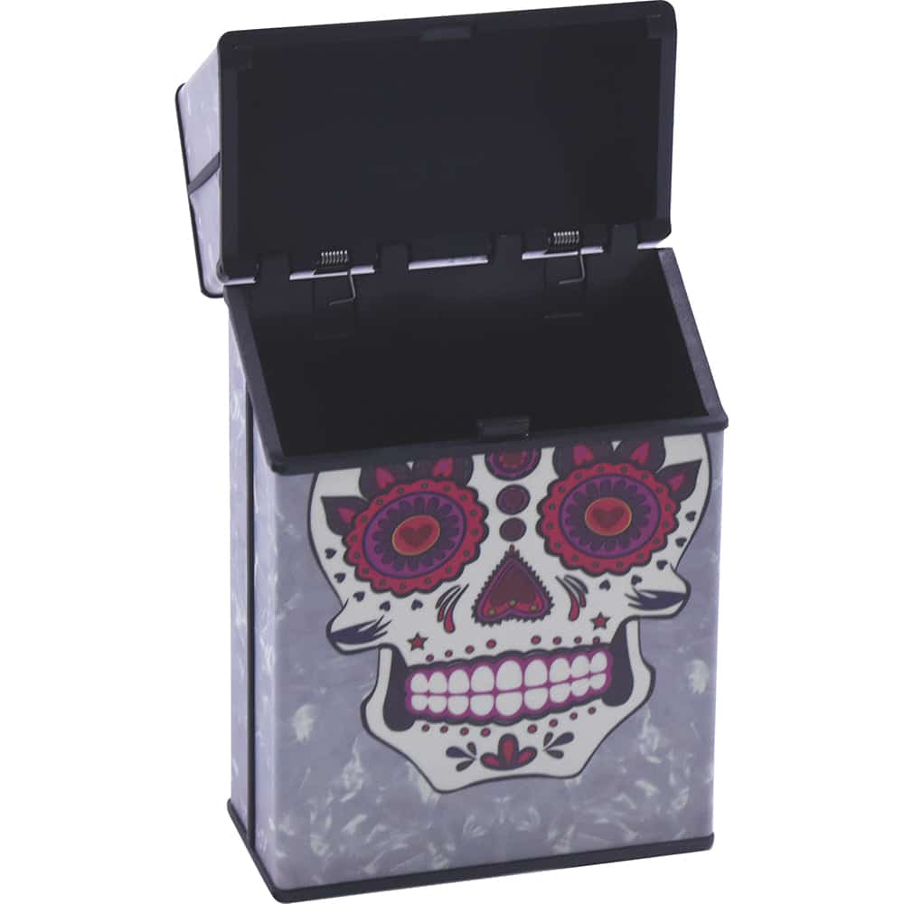 Cigarette Case Skull & Leafs Shell Design - King Size