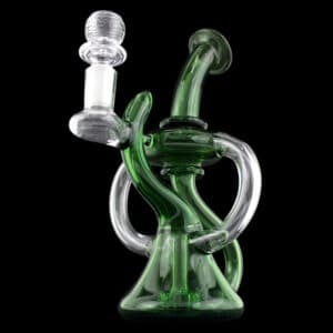 8" Triple Tube Curved Recycler Water Pipe