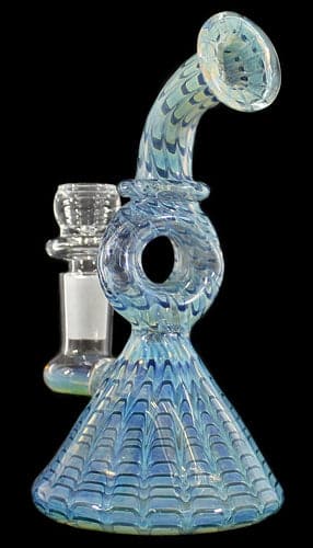6" Raked Fuming Donut Vortex Beaker Water Pipe