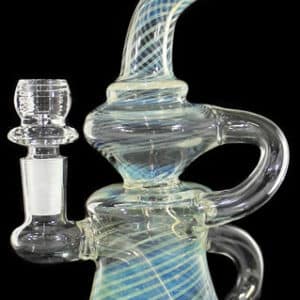 7" Fuming Swirl Dual Tube Recycler Water Pipe