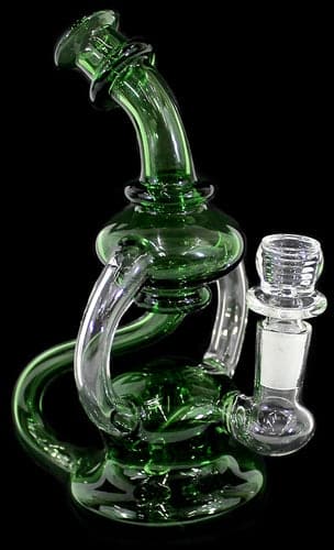 7" Triple Tube Color Glass Recycler Water Pipe