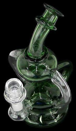 7" Triple Tube Color Glass Recycler Water Pipe - Image 4