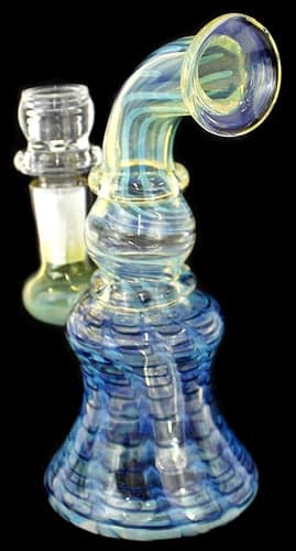 6" Raked Fuming Curve Water Pipe