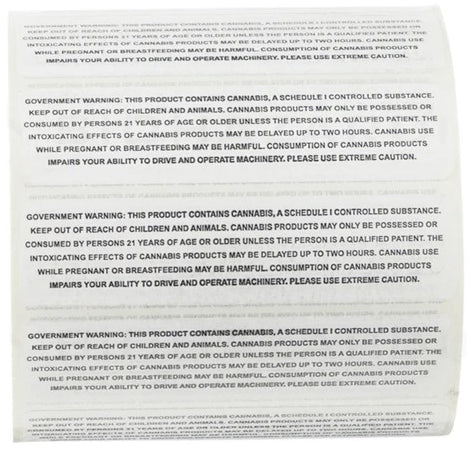 California Government Warning Labels