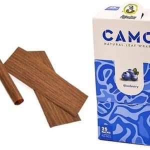 Afghan Hemp Camo Self-Rolling Natural Leaf Wraps - Blueberry