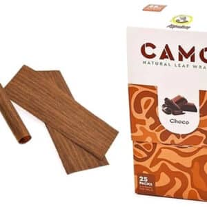 Afghan Hemp Camo Self-Rolling Natural Leaf Wraps - Chocolate