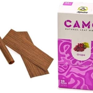 Afghan Hemp Camo Self-Rolling Natural Leaf Wraps - Grape
