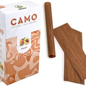 Afghan Hemp Camo Self-Rolling Natural Leaf Wraps - Peach