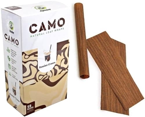 Afghan Hemp Camo Self-Rolling Natural Leaf Wraps - Russian Cream - Image 3